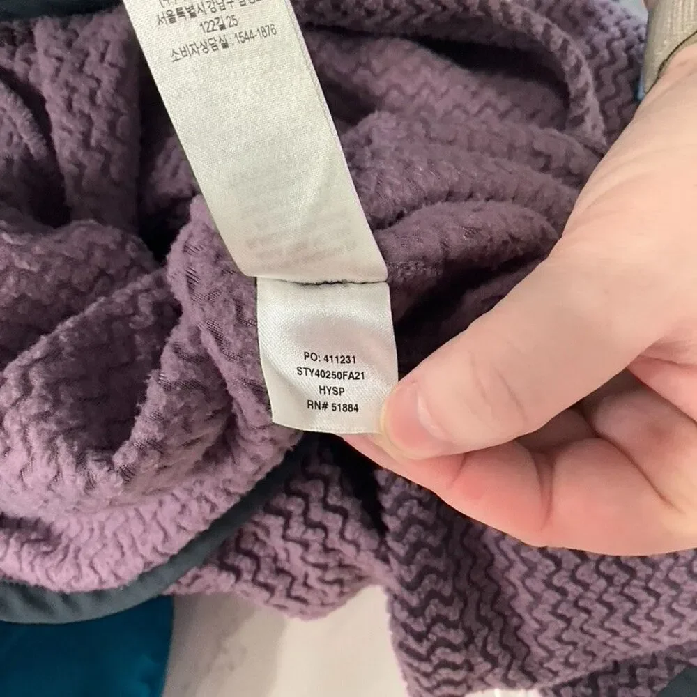 Patagonia Women's R1 Air Fleece Zip-Neck Pullover Evening Mauve Purple Small
